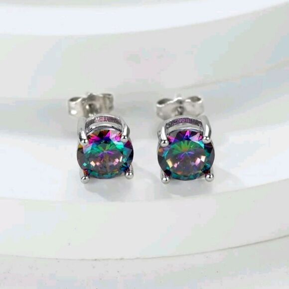 Gemstone Stud Earrings  - Picture 1 of 3
